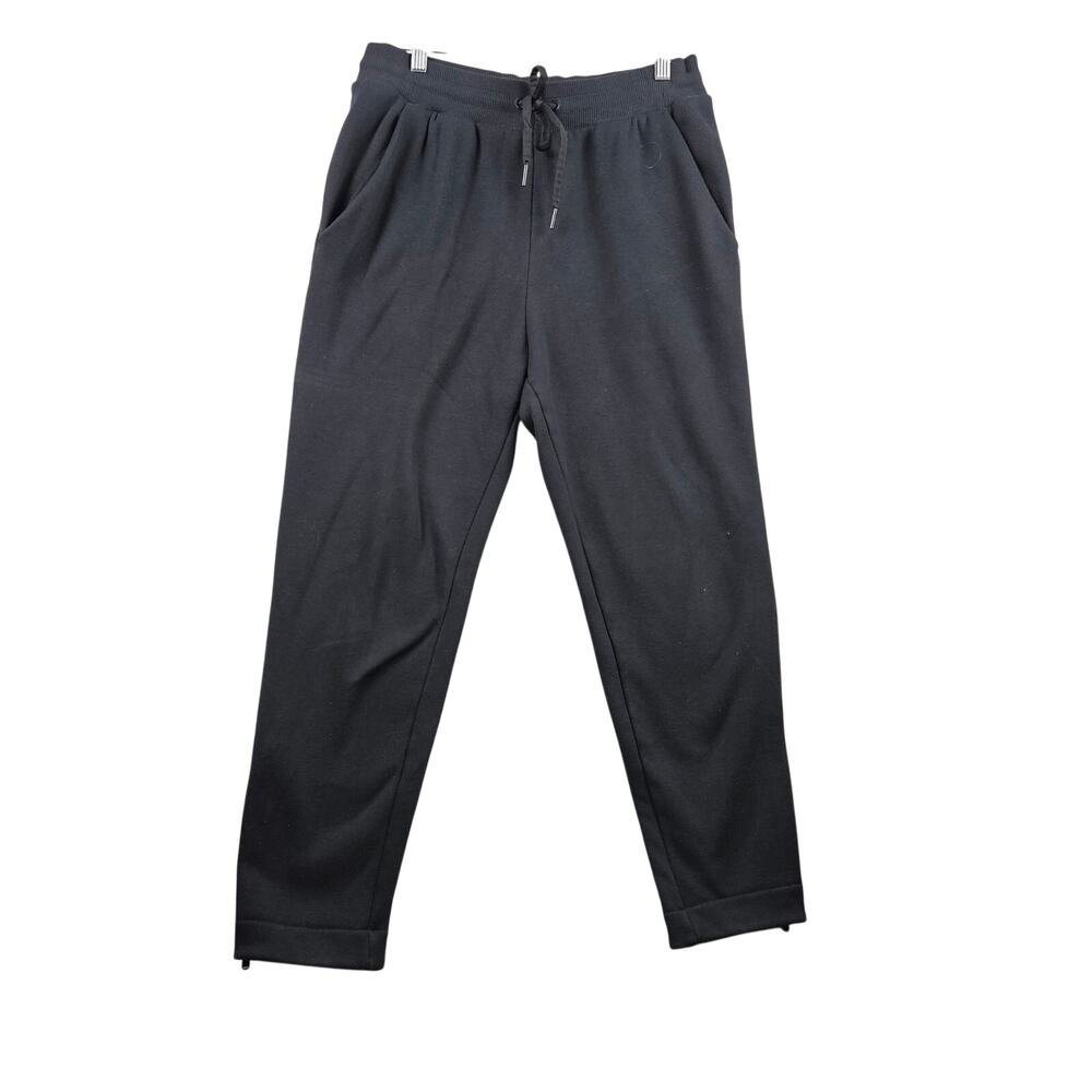 Athleta Cozy Karma M Black High Rise Zip Ankle Jogger Pants Athleisure Travel